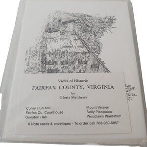 Views Of Historic Fairfax County Virginia Note Cards 6 Count Gloria Matthews Art